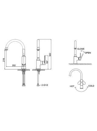 Смеситель Bravat Opal F7125183CP для кухонной мойки