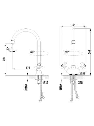 Смеситель Lemark plus Harmony LM1405C для кухонной мойки