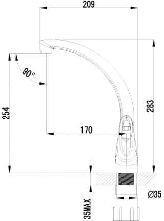 Смеситель Lemark Luna LM4155C для кухонной мойки