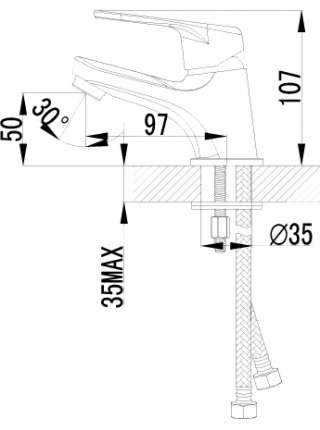 Смеситель Lemark Luna LM4156C для раковины