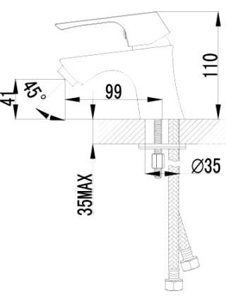 Смеситель Lemark Unit LM4556C для раковины