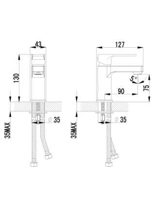 Смеситель Lemark plus Grace LM1506C для раковины