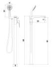 Смеситель Lemark Shift LM4344C напольный