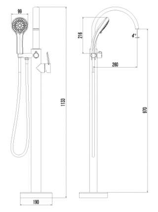 Смеситель Lemark Atlantiss LM3244C для ванны с душем