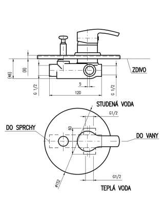 Смеситель Rav Slezak Rio R186 для ванны с душем