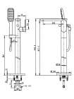 Смеситель Bravat Gina F665104C-B3-RUS напольный