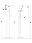 Смеситель Lemark Melange LM4944CW напольный