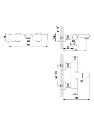 Термостат Lemark Yeti LM7832C для ванны с душем