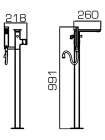 Смеситель Bravat Phillis F656101C-B3-RUS напольный
