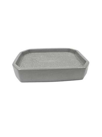 Дозатор для жидкого мыла, 19.4 см, фарфор, серый, серия Shagreen, Kassatex
