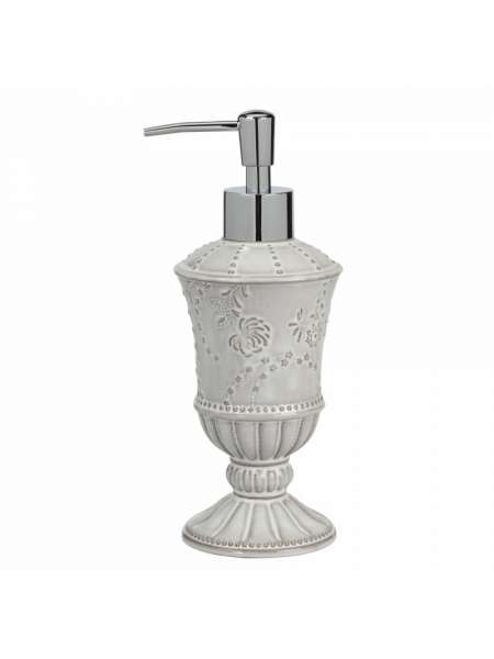 Дозатор для жидкого мыла, 21.5 см, керамика, серый, серия Eyelet, Creative Bath