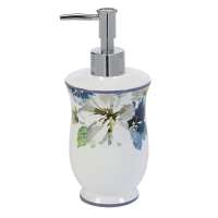 Дозатор для мыла, 19 см, керамика, белый, серия Bouquet, Creative Bath
