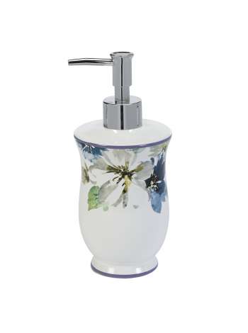 Дозатор для мыла, 19 см, керамика, белый, серия Bouquet, Creative Bath