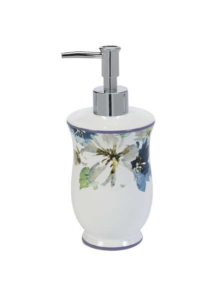 Дозатор для мыла, 19 см, керамика, белый, серия Bouquet, Creative Bath