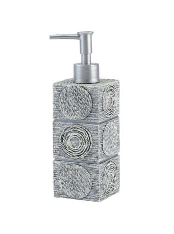 Дозатор для жидкого мыла, 18 см, полистоун, серый, серия Galaxy Silver, Avanti