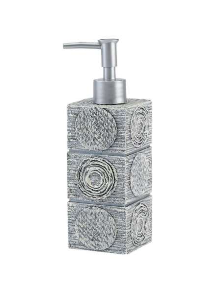 Дозатор для жидкого мыла, 18 см, полистоун, серый, серия Galaxy Silver, Avanti