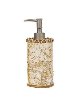 Дозатор для жидкого мыла Birch Bark by Woolrich, 20.1 см, полистоун, декор, серия Мыльницы, Blonder Home