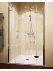 Душевая дверь в нишу GuteWetter Lux Door GK-103 правая 120 см стекло бесцветное, профиль хром