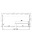 Душевая дверь в нишу Vegas Glass ZP 0105 08 05 профиль глянцевый хром, стекло бронза
