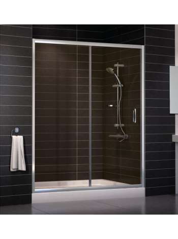 Душевая дверь в нишу Vegas Glass ZP 0160 08 05 профиль глянцевый хром, стекло бронза