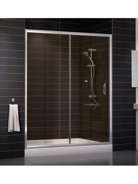 Душевая дверь в нишу Vegas Glass ZP 0160 08 05 профиль глянцевый хром, стекло бронза