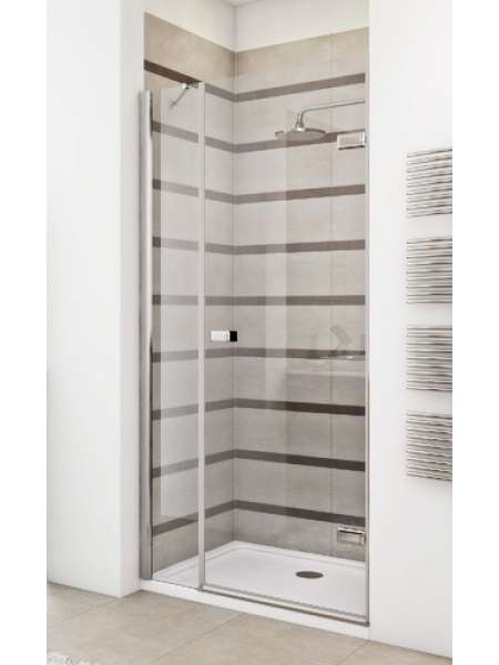 Душевая дверь в нишу GuteWetter Trend Door GK-862BP правая 135 см стекло бесцветное Two, профиль хром