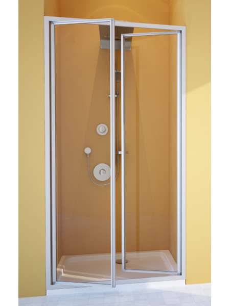 Душевая дверь в нишу GuteWetter Practic Door GK-402 83-87 см стекло бесцветное, профиль матовый хром