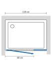 Душевая дверь в нишу GuteWetter Lux Door GK-002B левая 118 см стекло бесцветное, фурнитура хром