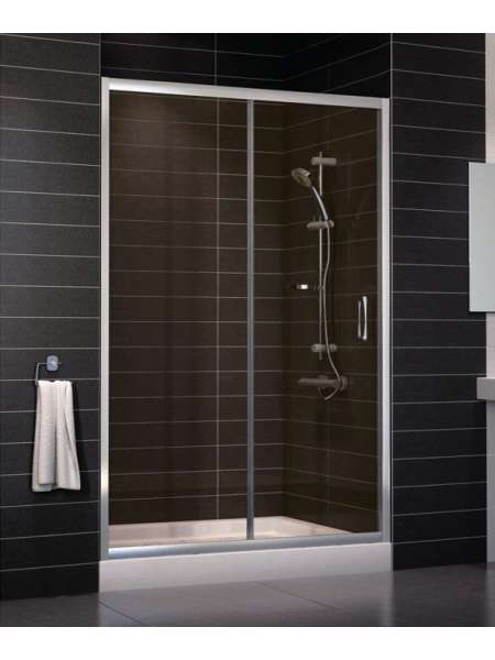 Душевая дверь в нишу Vegas Glass ZP 0130 08 05 профиль глянцевый хром, стекло бронза