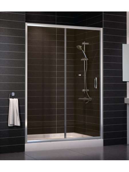 Душевая дверь в нишу Vegas Glass ZP 0140 08 05 профиль глянцевый хром, стекло бронза