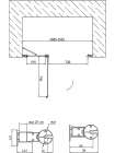 Душевая дверь в нишу Vegas Glass EP-F-1 0150 07 01 R профиль матовый хром, стекло прозрачное