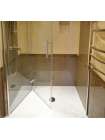 Душевая дверь в нишу GuteWetter Lux Door GK-102A левая 95 см стекло бесцветное, профиль хром