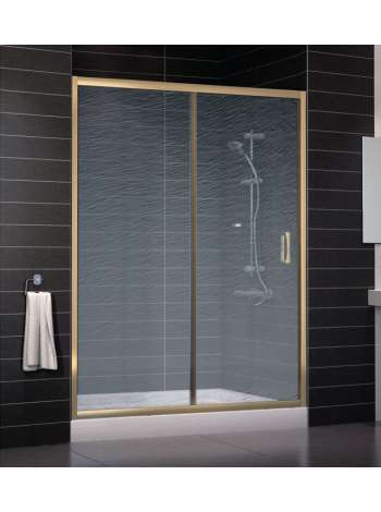 Душевая дверь в нишу Vegas Glass ZP 0150 05 02 профиль бронза, стекло шиншилла