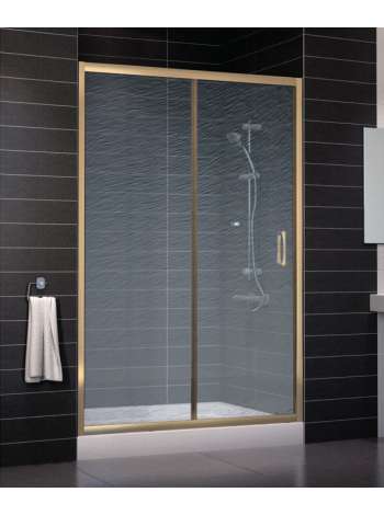 Душевая дверь в нишу Vegas Glass ZP 0130 05 02 профиль бронза, стекло шиншилла