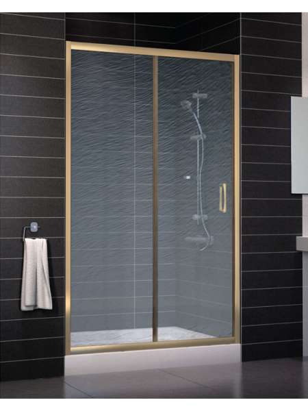 Душевая дверь в нишу Vegas Glass ZP 0120 05 02 профиль бронза, стекло шиншилла