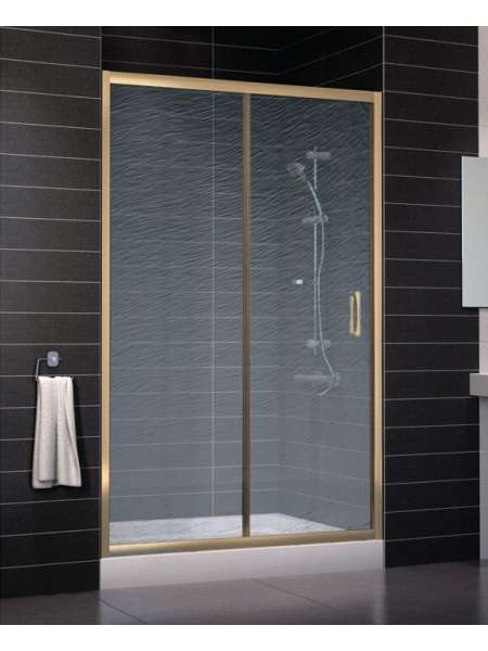 Душевая дверь в нишу Vegas Glass ZP 0125 05 02 профиль бронза, стекло шиншилла