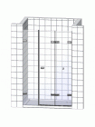 Душевая дверь в нишу GuteWetter Lux Door GK-102A правая 100 см стекло бесцветное, профиль хром