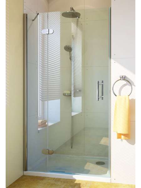 Душевая дверь в нишу GuteWetter Lux Door GK-102 левая 90 см стекло бесцветное, профиль хром