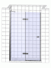 Душевая дверь в нишу GuteWetter Trend Door GK-862AP левая 103 см стекло бесцветное Two, профиль хром
