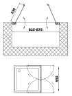 Душевая дверь в нишу Vegas Glass E2P 0085 07 01 профиль матовый хром, стекло прозрачное