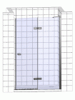 Душевая дверь в нишу GuteWetter Trend Door GK-862AP правая 100 см стекло бесцветное Two, профиль хром