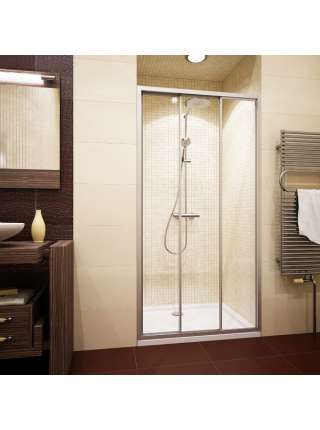 Душевая дверь в нишу GuteWetter Practic Door GK-403A правая 96-100 см стекло бесцветное, профиль матовый хром