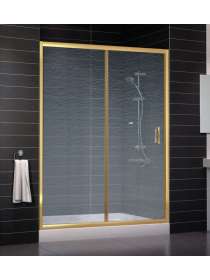 Душевая дверь в нишу Vegas Glass ZP 0150 09 02 профиль золото, стекло шиншилла