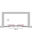 Душевая дверь в нишу GuteWetter Slide Door GK-864 130 см стекло бесцветное, профиль хром