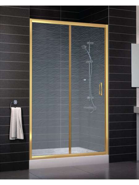 Душевая дверь в нишу Vegas Glass ZP 0120 09 02 профиль золото, стекло шиншилла
