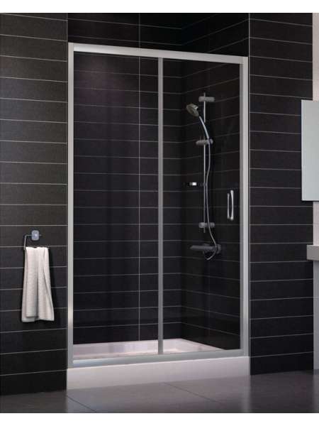 Душевая дверь в нишу Vegas Glass ZP 0120 07 01 профиль матовый хром, стекло прозрачное