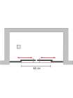 Душевая дверь в нишу GuteWetter Slide Door GK-864 140 см стекло бесцветное, профиль хром