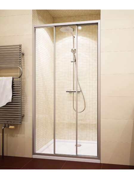 Душевая дверь в нишу GuteWetter Practic Door GK-403A левая 131-135 см стекло бесцветное, профиль матовый хром