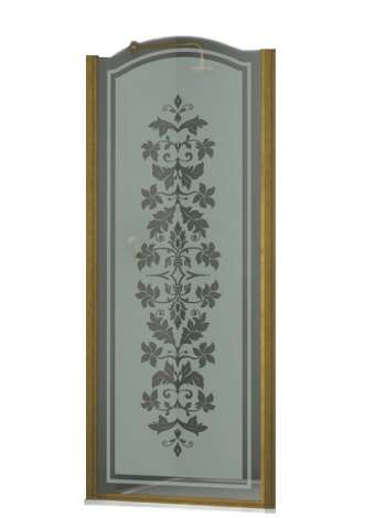 Душевая дверь в нишу Sturm Schick 80 см L decor bronze