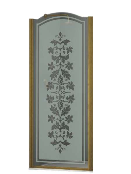 Душевая дверь в нишу Sturm Schick 80 см L decor bronze